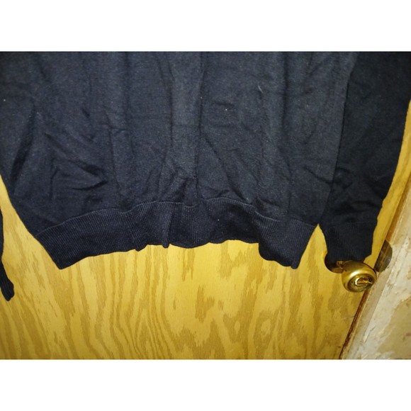 INC Argyle Sweater Mens Size Medium V-Neck Black & Gray 40×27 Merino Wool Blend - Picture 11 of 11